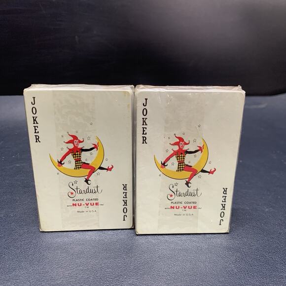 Vintage STARDUST NU-VUE deck Plastic Playing Cards FLOWERS Sealed in Plastic USA - Picture 2 of 4